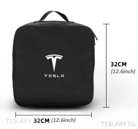 EV Cable Storage Bags Round & Square with Logo - TESLARY Tesla Shop Accessories Europe Nederlands Dublin Cork Ireland Deutschland Espana Alicante France Italia