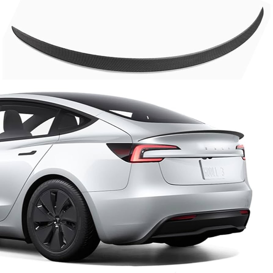Rear Trunk Spoiler for Tesla Model 3 Highland 2024 Onwards - TESLARY Tesla Shop Accessories Europe Nederlands Ireland Deutschland Espana Alicante France Italia