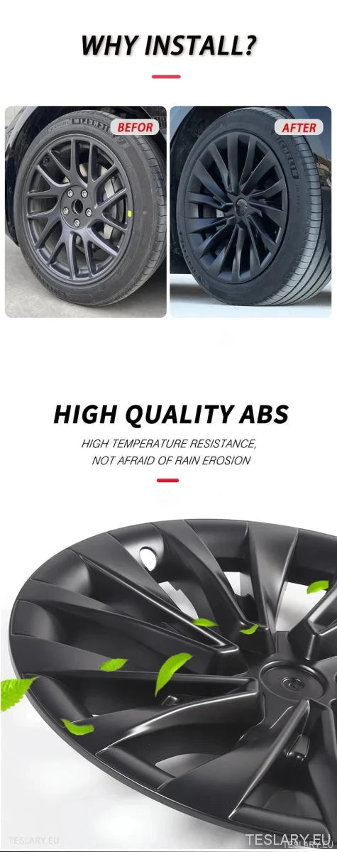 Tesla 3 Highland 18" Full Rim Silver Sport Style Wheel Covers - TESLARY Tesla Shop Accessories Europe Nederlands Ireland Deutschland Espana Alicante France Italia