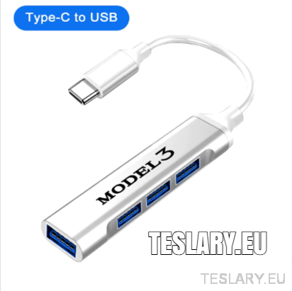 Tesla 3 Y S X USB Docking Station / HUB LHD or RHD Logo - TESLARY Tesla Shop Accessories Europe Nederlands Ireland Deutschland Espana Alicante France Italia
