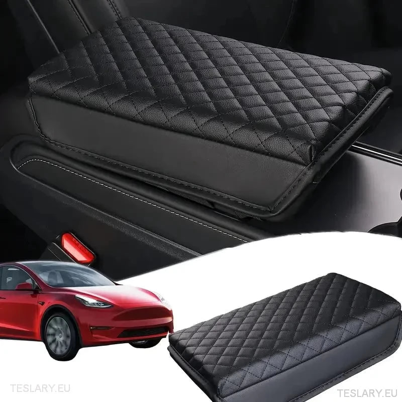Tesla 3/Y Centre Console PU Leather Console Protector - TESLARY Tesla Shop Accessories Europe Nederlands Ireland Deutschland Espana Alicante France Italia