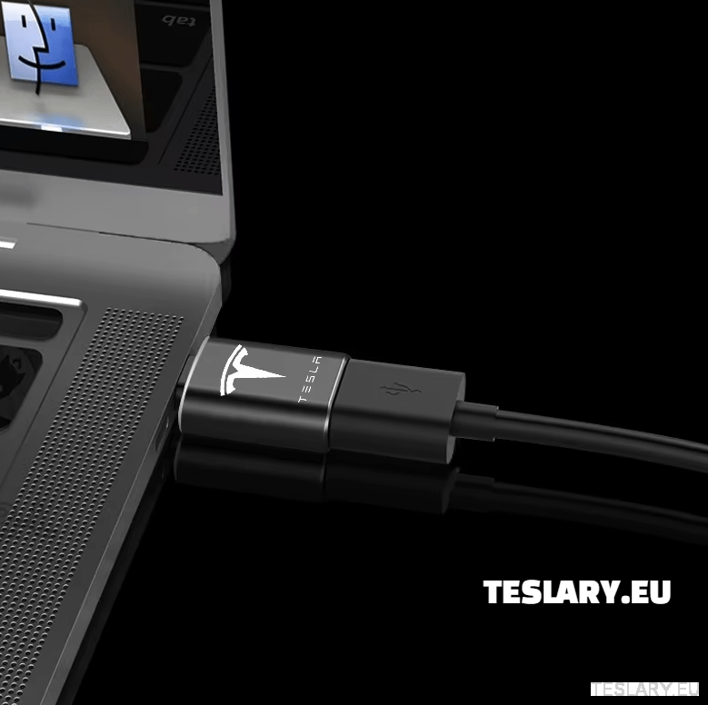 Tesla USB TYPE C to USB Adapter for Model 3 Y S X LOGO - TESLARY Tesla Shop Accessories Europe Nederlands Dublin Cork Ireland Deutschland Espana Alicante France Italia
