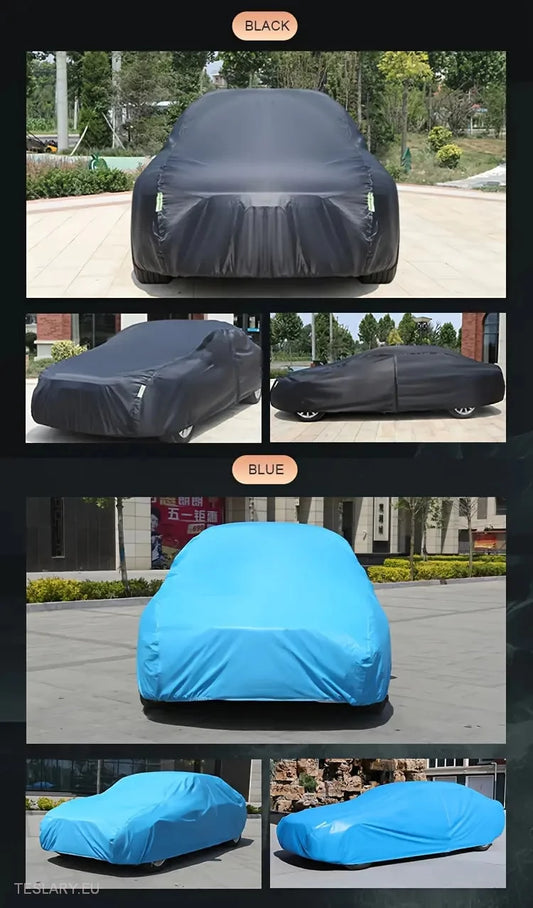 Indoor/Outdoor Universal 4.9M Car Cover/Protector - Black -TESLARY.IE Tesla Shop Europe