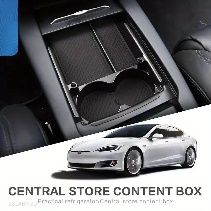 Tesla S/X 2016 - 2021 Central Console Storage Organiser - Tesla Shop Europe - TESLARY.IE Ireland - France boutique- Deutschland Geschäft- España comercio - Nederland winkel- TESLARY.IE