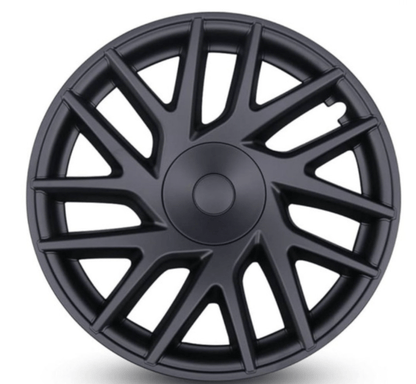 18" Tesla Model 3+ Highland Full Rim Gloss Black / Matt Black Wheel Covers - TESLARY Tesla Shop Accessories Europe Nederlands Dublin Cork Ireland Deutschland Espana Alicante France Italia