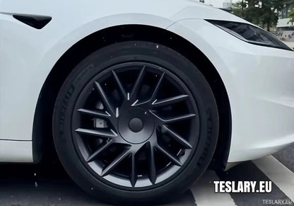18" Tesla Model 3+ Highland Full Rim Matte Black Wheel Covers - TESLARY Tesla Shop Accessories Europe Nederlands Ireland Deutschland Espana Alicante France Italia