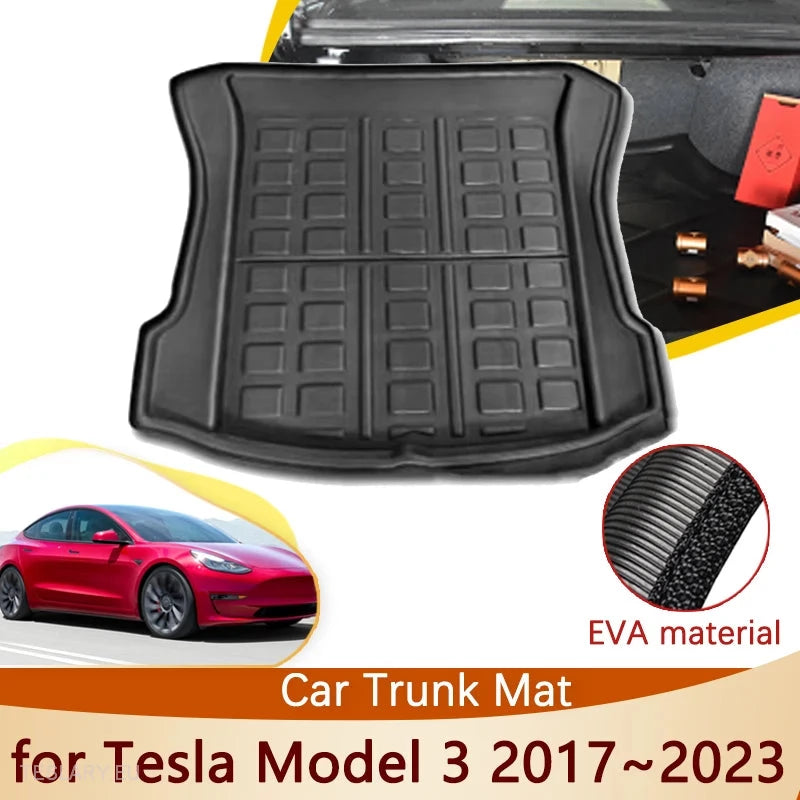 Tesla Model 3 2019-2023 EVA Rear Trunk Mat -TESLARY.IE Tesla Shop Europe