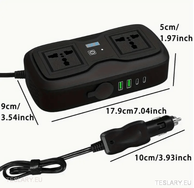 200 Watt 12 - 15V 220V Inverter Compatible with Tesla Cars ( UK & IRELAND ONLY ) - TESLARY Tesla Shop Accessories Europe Nederlands Dublin Cork Ireland Deutschland Espana Alicante France Italia