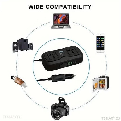 200 Watt 12 - 15V 220V Inverter Compatible with Tesla Cars ( UK & IRELAND ONLY ) - TESLARY Tesla Shop Accessories Europe Nederlands Ireland Deutschland Espana Alicante France Italia
