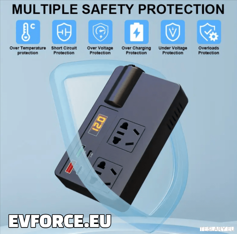 200 Watt 12 - 24V 220V Inverter Compatible with Tesla Cars ( EUROPEAN ONLY ) - TESLARY Tesla Shop Accessories Europe Nederlands Dublin Cork Ireland Deutschland Espana Alicante France Italia