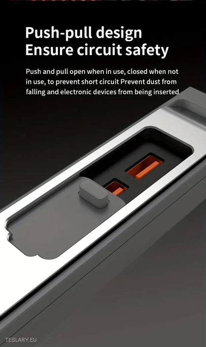 Triple Port USB Expansion Hub for Tesla 3/Y with Sliding Cover - Tesla Shop Europe - TESLARY.IE Ireland - France boutique- Deutschland Geschäft- España comercio - Nederland winkel- TESLARY.IE