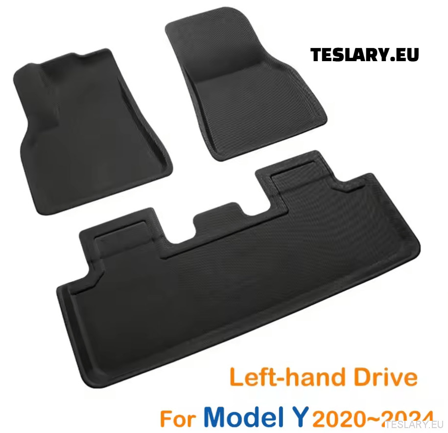 3D XPE All Weather Floor Mats LHD for Tesla 3 / 3+ Highland / Y - TESLARY Tesla Shop Accessories Europe Nederlands Dublin Cork Ireland Deutschland Espana Alicante France Italia