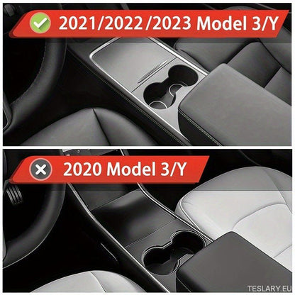 3PCS Center Console Organizer Tray Fit For Tesla Model 3 / Y Armrest Hidden Cubby Drawer Storage Box Interior Accessories - TESLARY Tesla Shop Accessories Europe Nederlands Ireland Deutschland Espana Alicante France Italia