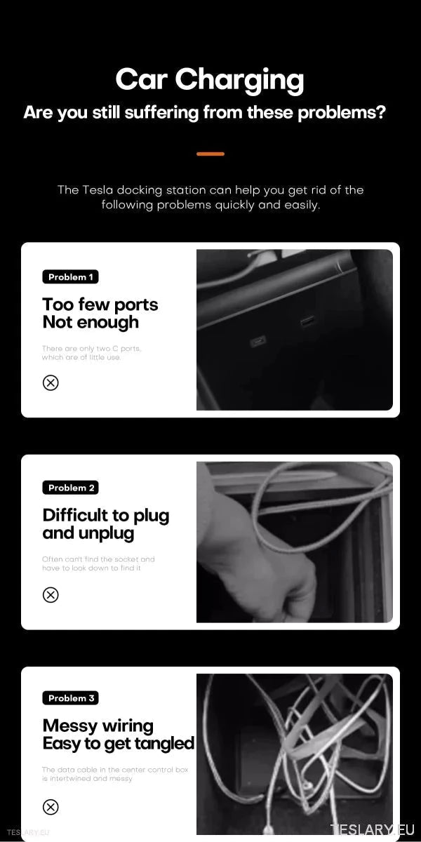 4 in 1 RGB USB Expansion Hub for Tesla 3/Y - TESLARY Tesla Shop Accessories Europe Nederlands Ireland Deutschland Espana Alicante France Italia