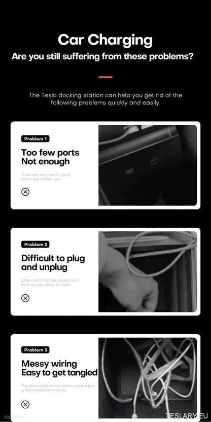 4 in 1 RGB USB Expansion Hub for Tesla 3/Y - TESLARY Tesla Shop Accessories Europe Nederlands Ireland Deutschland Espana Alicante France Italia