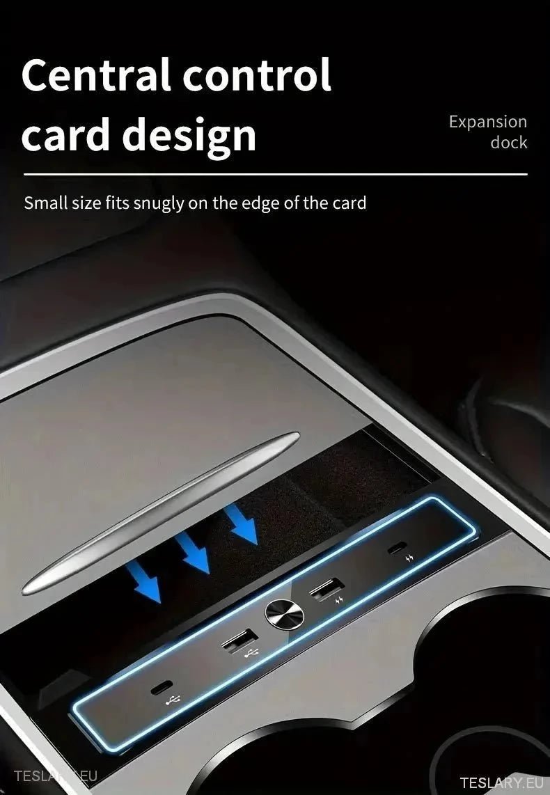 4 in 1 USB Expansion Hub for Tesla 3/Y - TESLARY Tesla Shop Accessories Europe Nederlands Ireland Deutschland Espana Alicante France Italia