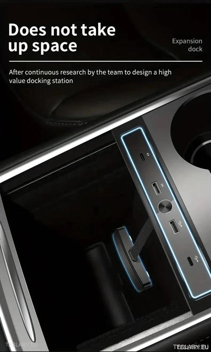 4 in 1 USB Expansion Hub for Tesla 3/Y - TESLARY Tesla Shop Accessories Europe Nederlands Ireland Deutschland Espana Alicante France Italia