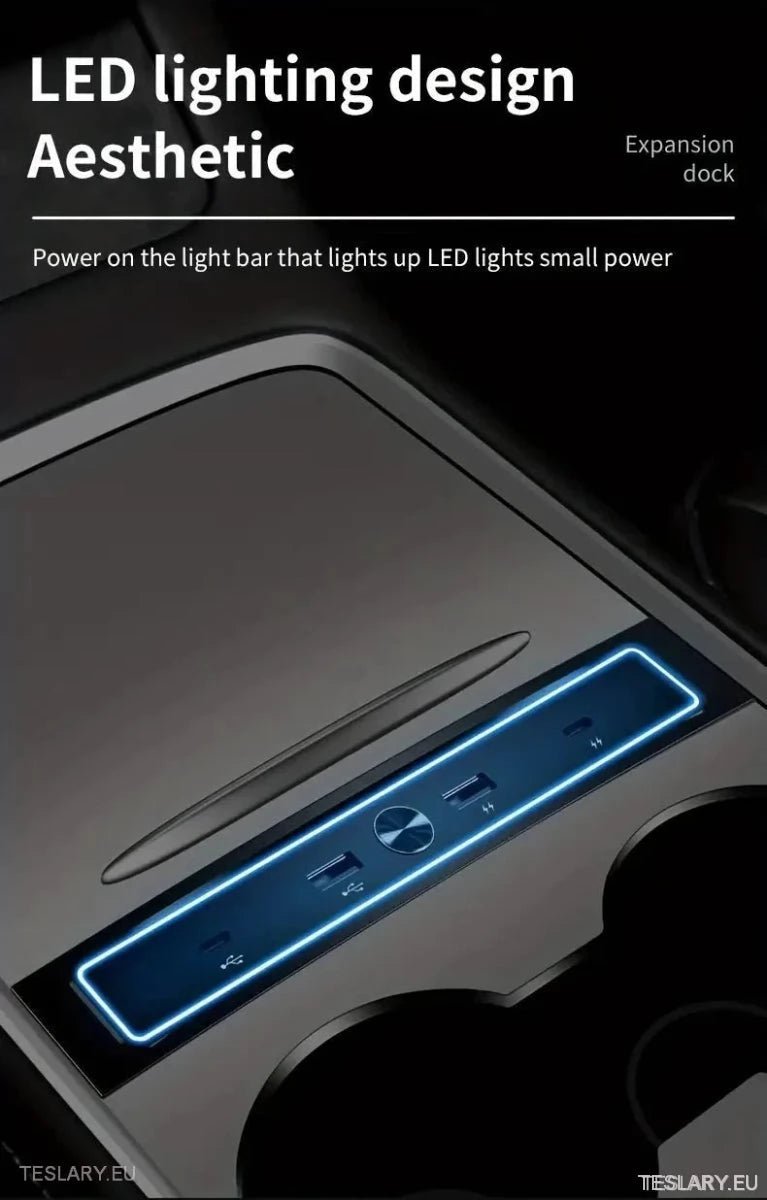 4 in 1 USB Expansion Hub for Tesla 3/Y - TESLARY Tesla Shop Accessories Europe Nederlands Ireland Deutschland Espana Alicante France Italia