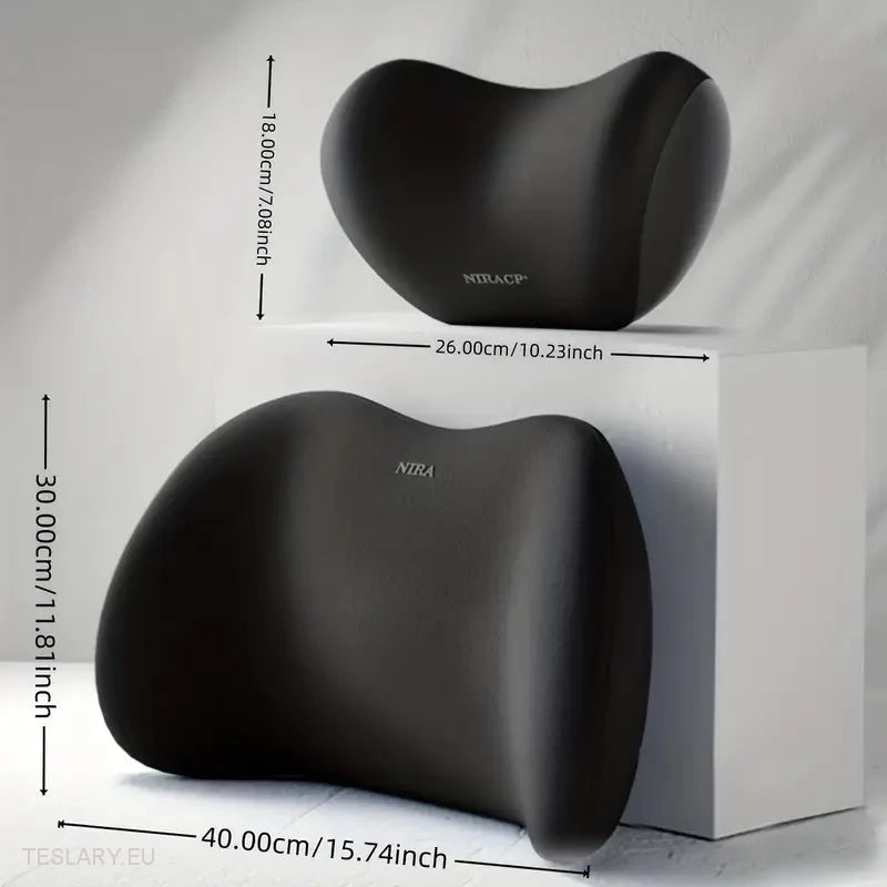 Memory Foam Neck Pillow & Back Support Cushion for All Tesla Models -TESLARY.IE Tesla Shop Europe