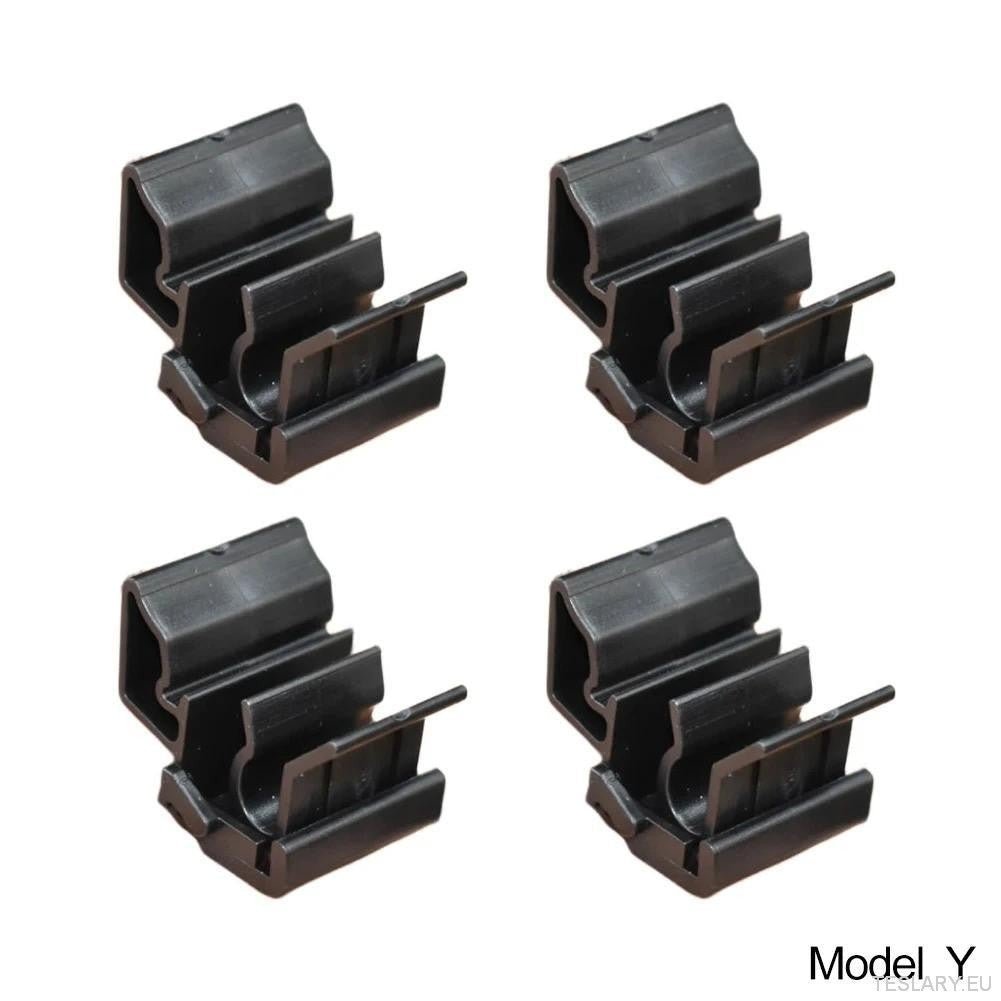 4pcs Durable Plastic Buckles for Tesla for Model Y / 3 Front Trunk, Luggage Storage Box Fixing Bracket, OE 1472872 - 00 - B (for Model Y) 1472872 - 00 - C (Model 3), Black, Matching Buckle - TESLARY Tesla Shop Accessories Europe Nederlands Ireland Deutschland Espana Alicante France Italia