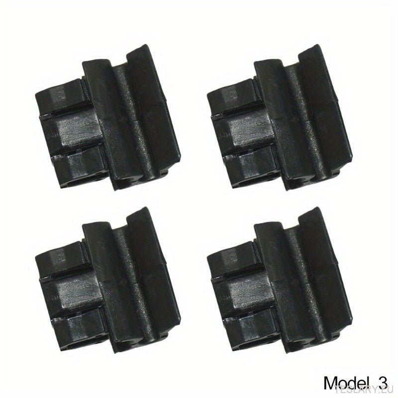 4pcs Durable Plastic Buckles for Tesla for Model Y / 3 Front Trunk, Luggage Storage Box Fixing Bracket, OE 1472872 - 00 - B (for Model Y) 1472872 - 00 - C (Model 3), Black, Matching Buckle - TESLARY Tesla Shop Accessories Europe Nederlands Ireland Deutsch