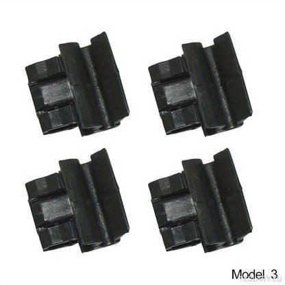 4pcs Durable Plastic Buckles for Tesla for Model Y / 3 Front Trunk, Luggage Storage Box Fixing Bracket, OE 1472872 - 00 - B (for Model Y) 1472872 - 00 - C (Model 3), Black, Matching Buckle - TESLARY Tesla Shop Accessories Europe Nederlands Ireland Deutsch