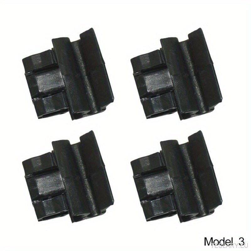 4pcs Durable Plastic Buckles for Tesla for Model Y / 3 Front Trunk, Luggage Storage Box Fixing Bracket, OE 1472872 - 00 - B (for Model Y) 1472872 - 00 - C (Model 3), Black, Matching Buckle - TESLARY Tesla Shop Accessories Europe Nederlands Ireland Deutschland Espana Alicante France Italia