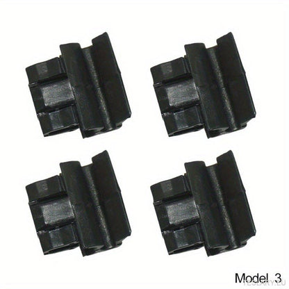 4pcs Durable Plastic Buckles for Tesla for Model Y / 3 Front Trunk, Luggage Storage Box Fixing Bracket, OE 1472872 - 00 - B (for Model Y) 1472872 - 00 - C (Model 3), Black, Matching Buckle - TESLARY Tesla Shop Accessories Europe Nederlands Ireland Deutschland Espana Alicante France Italia