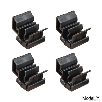 4pcs Durable Plastic Buckles for Tesla for Model Y / 3 Front Trunk, Luggage Storage Box Fixing Bracket, OE 1472872 - 00 - B (for Model Y) 1472872 - 00 - C (Model 3), Black, Matching Buckle - TESLARY Tesla Shop Accessories Europe Nederlands Ireland Deutsch