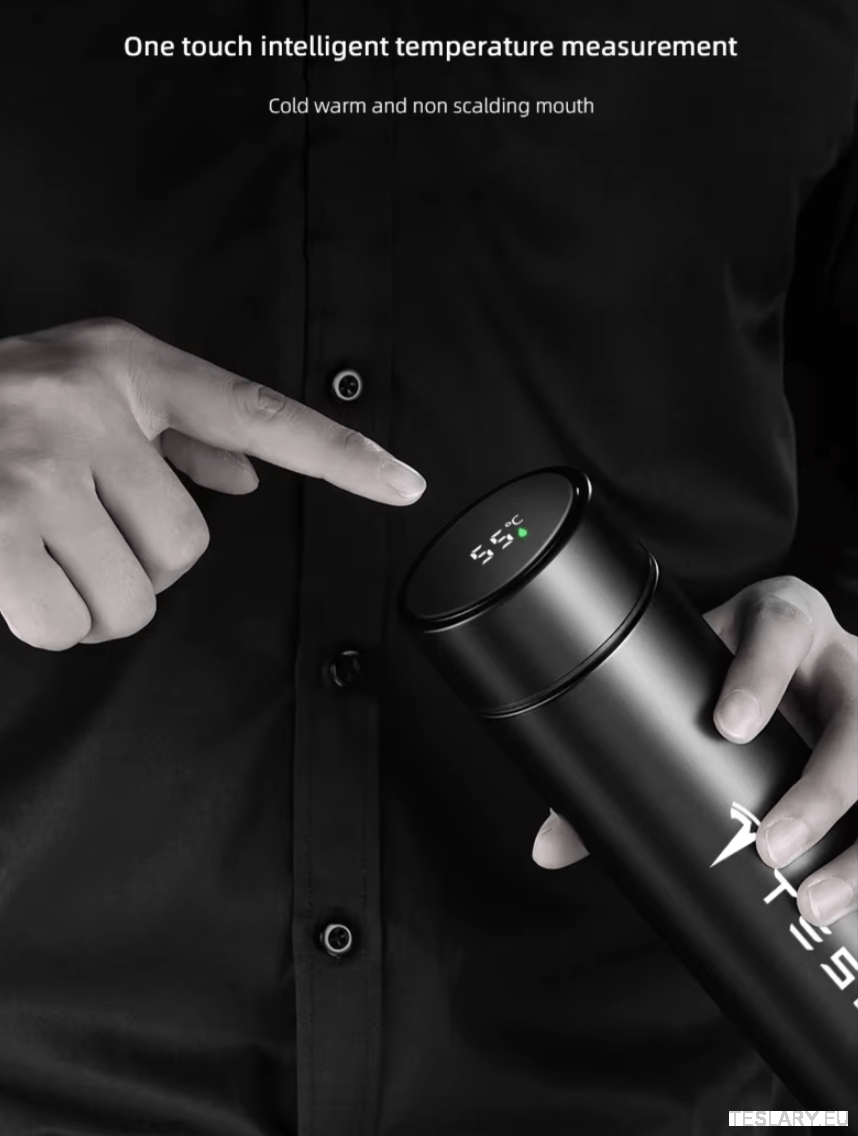 500ml Portable Insulated Travel Mug for Outdoor Adventures with Tesla Logo - TESLARY Tesla Shop Accessories Europe Nederlands Dublin Cork Ireland Deutschland Espana Alicante France Italia