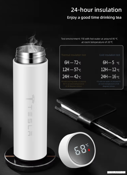 500ml Portable Insulated Travel Mug for Outdoor Adventures with Tesla Logo - TESLARY Tesla Shop Accessories Europe Nederlands Dublin Cork Ireland Deutschland Espana Alicante France Italia