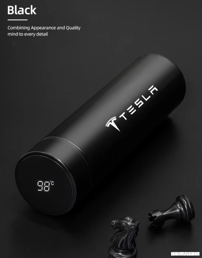 500ml Portable Insulated Travel Mug for Outdoor Adventures with Tesla Logo - TESLARY Tesla Shop Accessories Europe Nederlands Dublin Cork Ireland Deutschland Espana Alicante France Italia