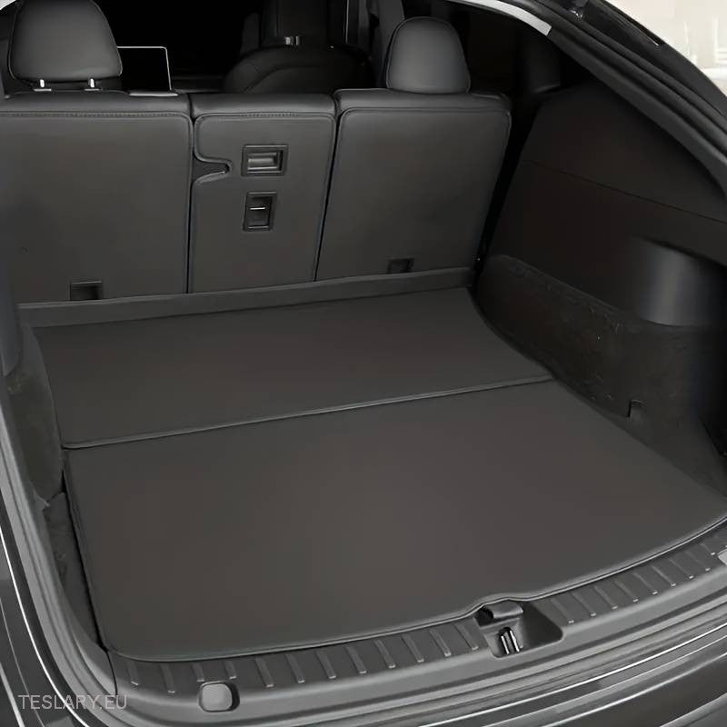 Tesla Model Y / 3 PU Leather Trunk Mats / Cargo Liners - Tesla Shop Europe - TESLARY.IE Ireland - France boutique- Deutschland Geschäft- España comercio - Nederland winkel- TESLARY.IE