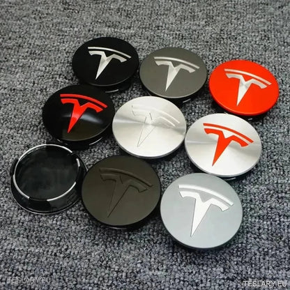 56mm Wheel Centre Caps with Logo for Tesla 3 , Y , S and X - TESLARY Tesla Shop Accessories Europe Nederlands Ireland Deutschland Espana Alicante France Italia