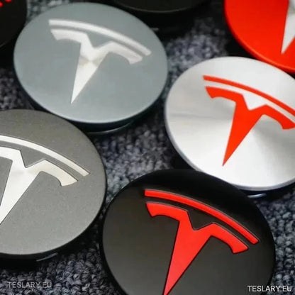 56mm Wheel Centre Caps with Logo for Tesla 3 , Y , S and X - TESLARY Tesla Shop Accessories Europe Nederlands Ireland Deutschland Espana Alicante France Italia