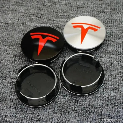 56mm Wheel Centre Caps with Logo for Tesla 3 , Y , S and X - TESLARY Tesla Shop Accessories Europe Nederlands Ireland Deutschland Espana Alicante France Italia
