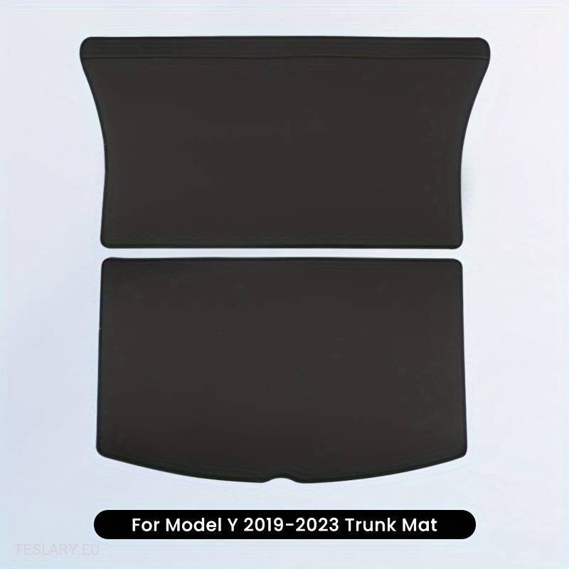 Tesla Model Y / 3 PU Leather Trunk Mats / Cargo Liners - Tesla Shop Europe - TESLARY.IE Ireland - France boutique- Deutschland Geschäft- España comercio - Nederland winkel- TESLARY.IE