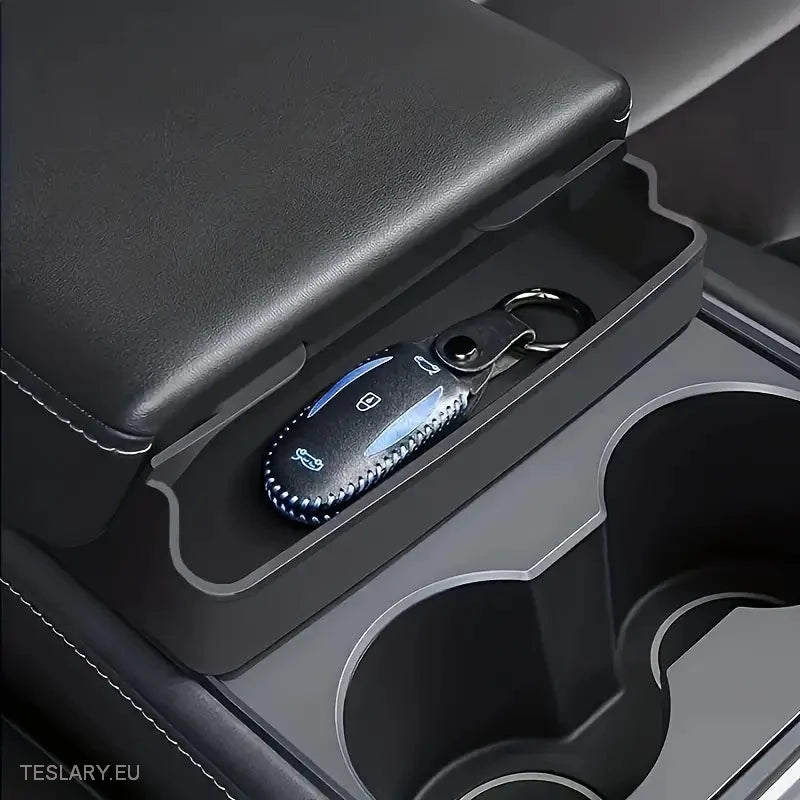 Tesla 3 / Y Centre Console Storage for Glasses & More -TESLARY.IE Tesla Shop Europe