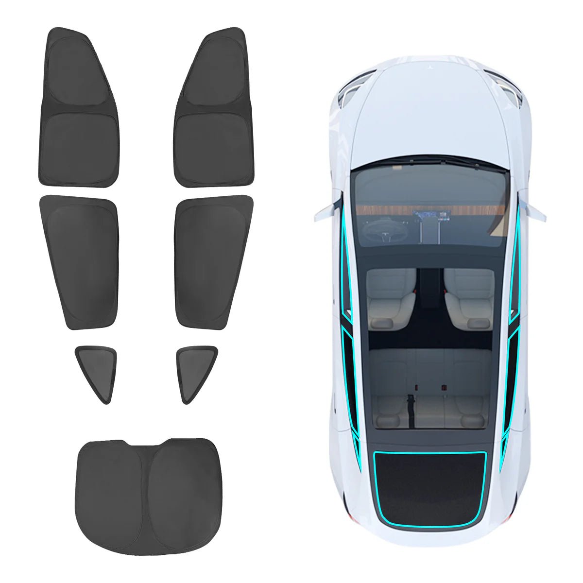 8pcs For Tesla For Model Y Window Privacy Sunshade, For Tesla For Model Y 2022 - 2025 All Window Shades for Camping & Privacy - TESLARY Tesla Shop Accessories Europe Nederlands Dublin Cork Ireland Deutschland Espana Alicante France Italia