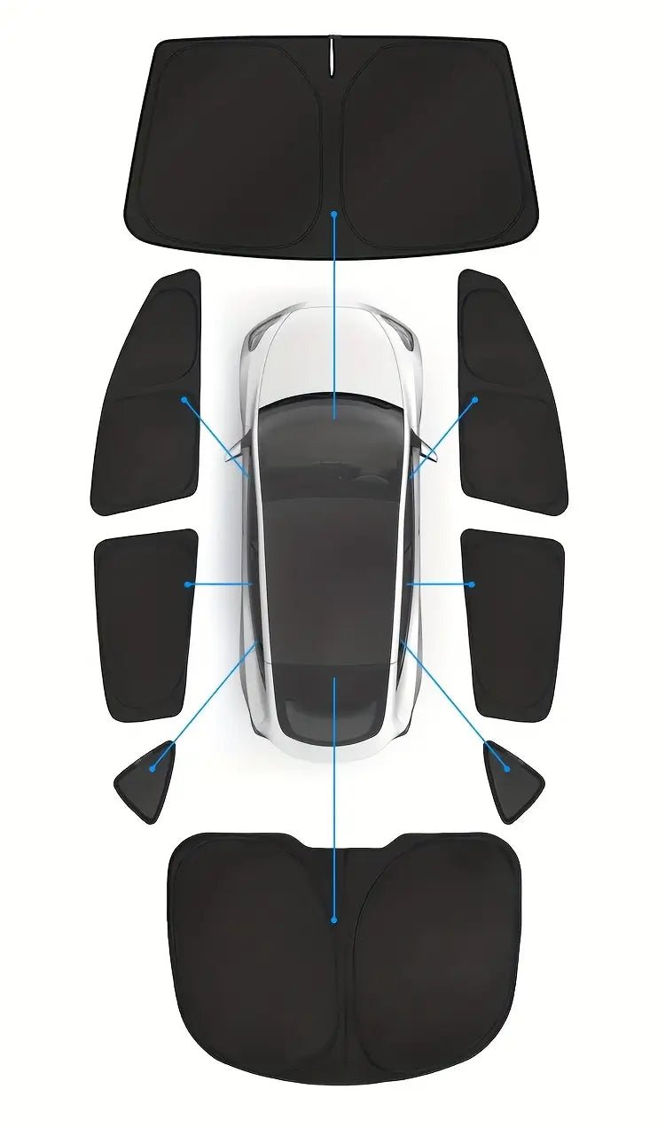 8pcs For Tesla For Model Y Window Privacy Sunshade, For Tesla For Model Y 2022 - 2025 All Window Shades for Camping & Privacy - TESLARY Tesla Shop Accessories Europe Nederlands Dublin Cork Ireland Deutschland Espana Alicante France Italia