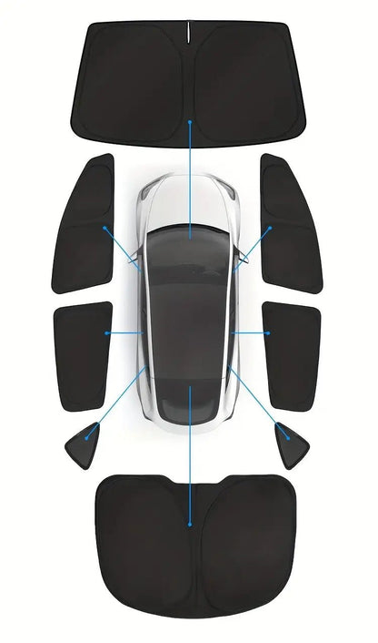8pcs For Tesla For Model Y Window Privacy Sunshade, For Tesla For Model Y 2022 - 2025 All Window Shades for Camping & Privacy - TESLARY Tesla Shop Accessories Europe Nederlands Dublin Cork Ireland Deutschland Espana Alicante France Italia