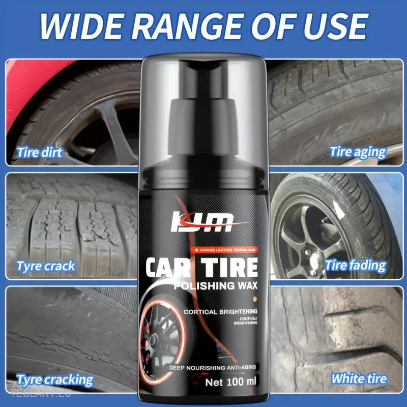 Tyre Polishing Wax - Gets your tyres back to black - Tesla Shop Europe - TESLARY.IE Ireland - France boutique- Deutschland Geschäft- España comercio - Nederland winkel- TESLARY.IE