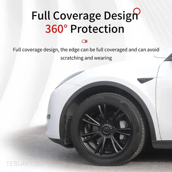 Tesla Y 19" Sport Gemini Style Wheel Cover in Black - Tesla Shop Europe - TESLARY.IE Ireland - France boutique- Deutschland Geschäft- España comercio - Nederland winkel- TESLARY.IE