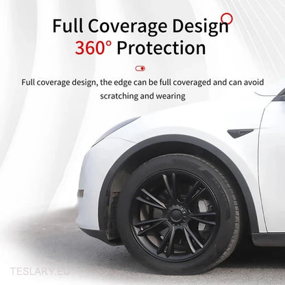 Tesla Y 19" Sport Gemini Style Wheel Cover in Black - Tesla Shop Europe - TESLARY.IE Ireland - France boutique- Deutschland Geschäft- España comercio - Nederland winkel- TESLARY.IE