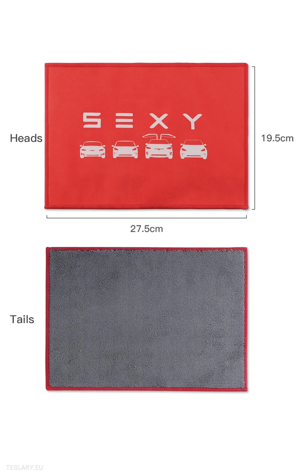 MicroFiber Cloth Towel for Tesla with S 3 X Y Logo -TESLARY.IE Tesla Shop Europe