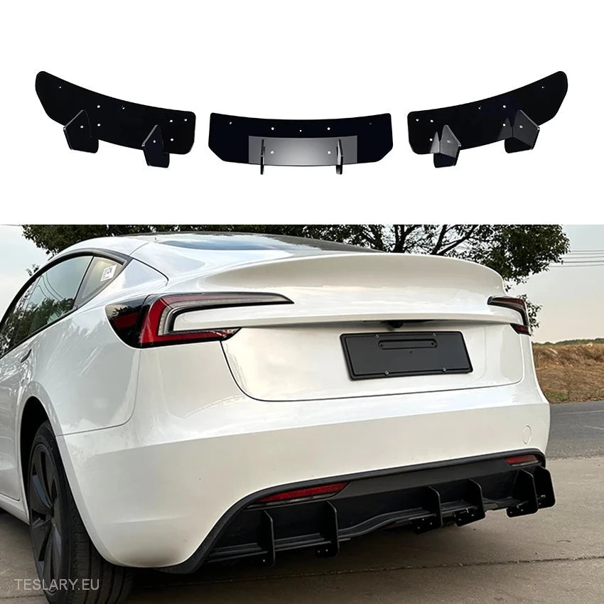 Tesla 3 Highland Rear Bumper Diffuser Body Kit -TESLARY.IE Tesla Shop Europe