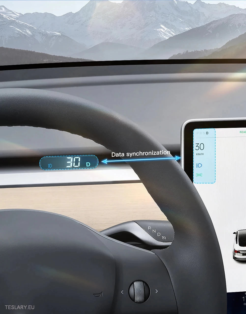 Tesla 3/Y Speed Meter Heads Up Display -TESLARY.IE Tesla Shop Europe