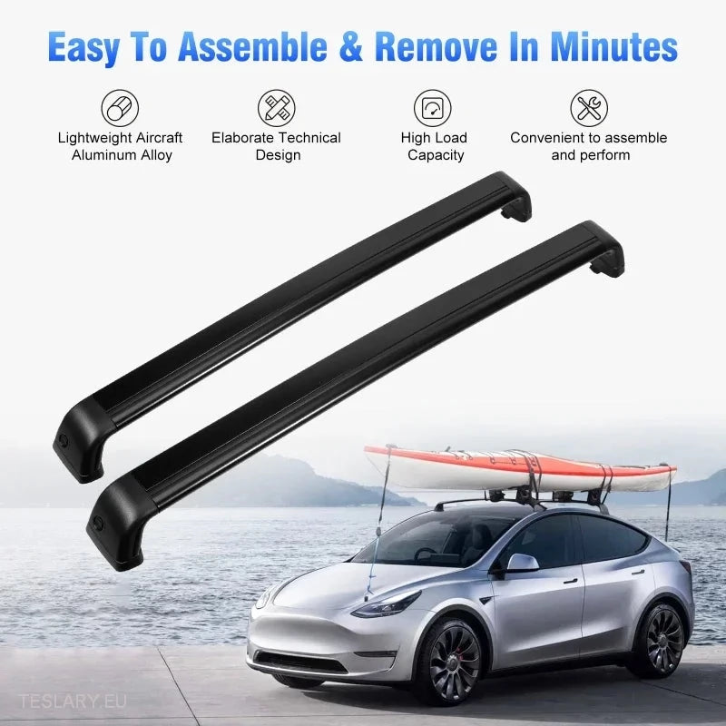 Roof Rack Cross Bars for Tesla Model 3 , Y and Highland -TESLARY.IE Tesla Shop Europe