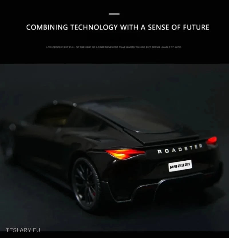 New Tesla Roadster Model Car 1:24 Unofficial Version Black or Red -TESLARY.IE Tesla Shop Europe