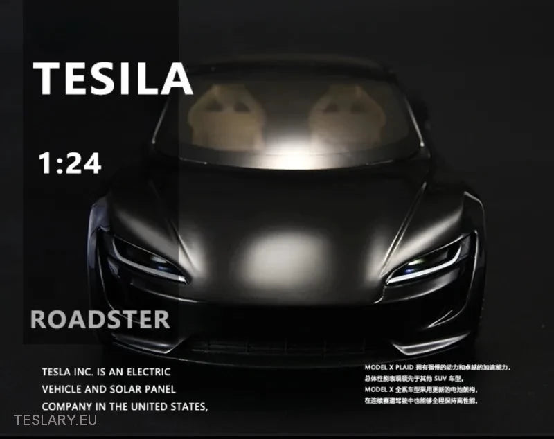 New Tesla Roadster Model Car 1:24 Unofficial Version Black or Red -TESLARY.IE Tesla Shop Europe